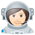 👩🏻‍🚀 woman astronaut: light skin tone display on JoyPixels